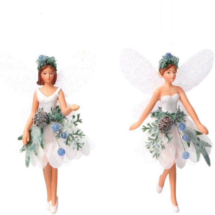 Gisela Graham Eucalyptus Resin/Fabric Fairy Decoration